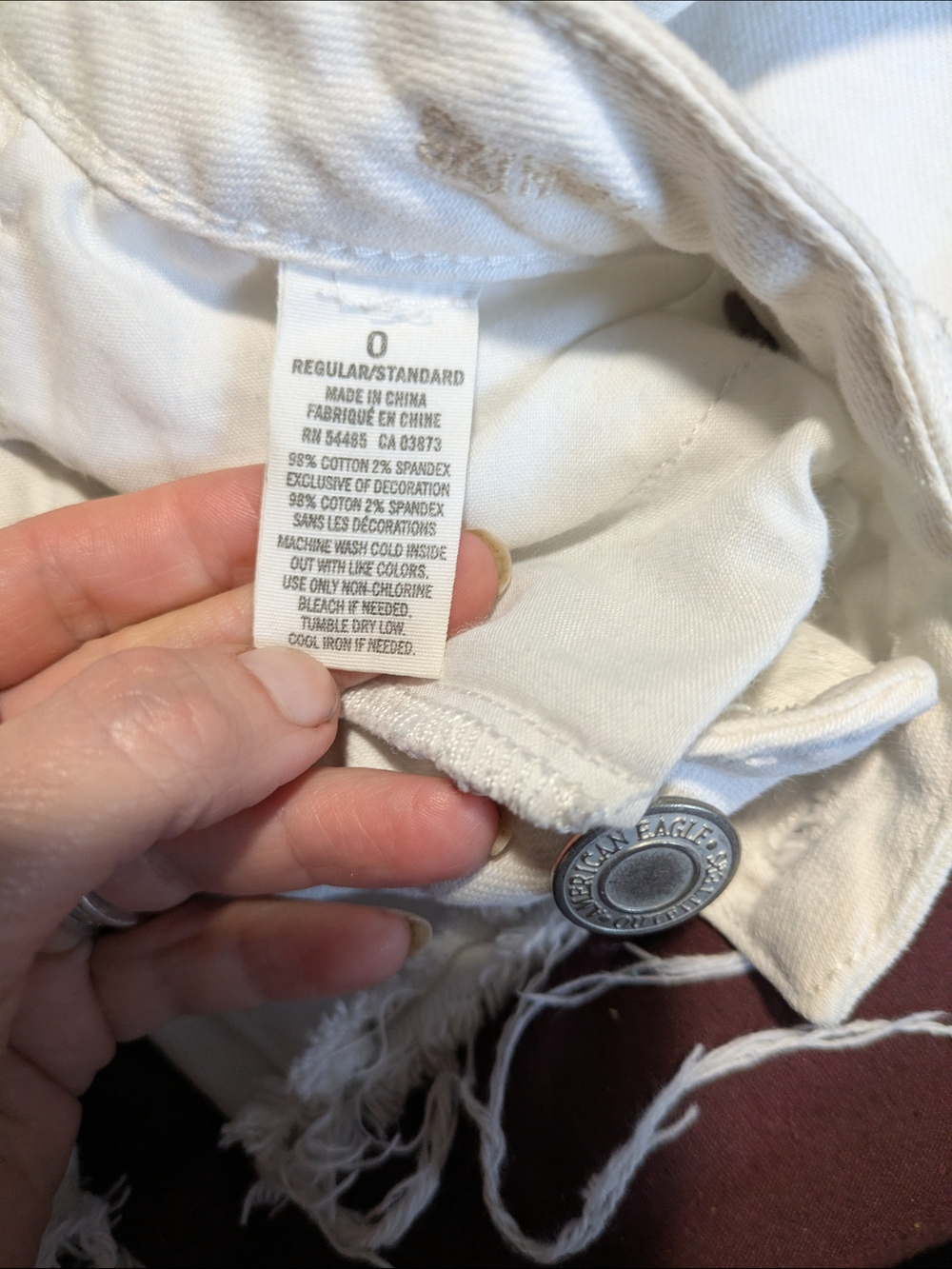 ✨ American Eagle Distressed White Denim Shorts - Picture 6 of 11